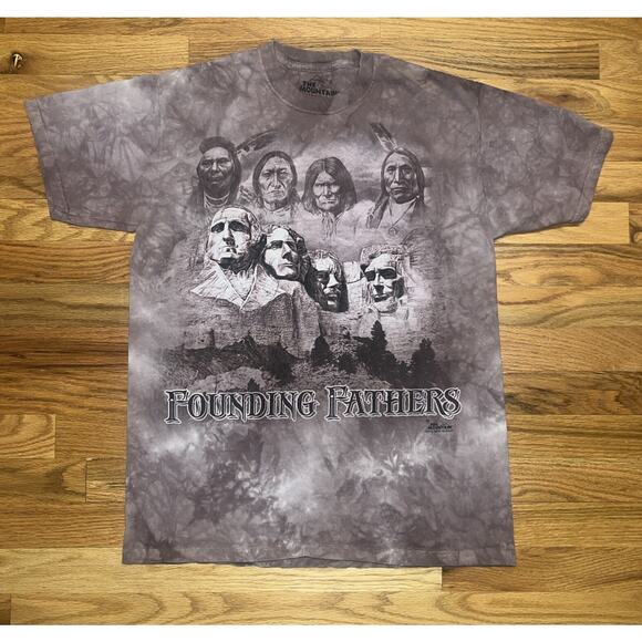 The Mountain T-Shirt The Original Founding Fathers Red Burgundy Tie Dyed M 2013 - Picture 1 of 9